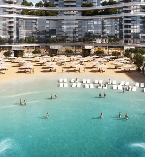 Broad layout highlighting lagoon waterways and townhouse density